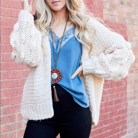 Anthropologie Bauble Sleeve Cardigan 